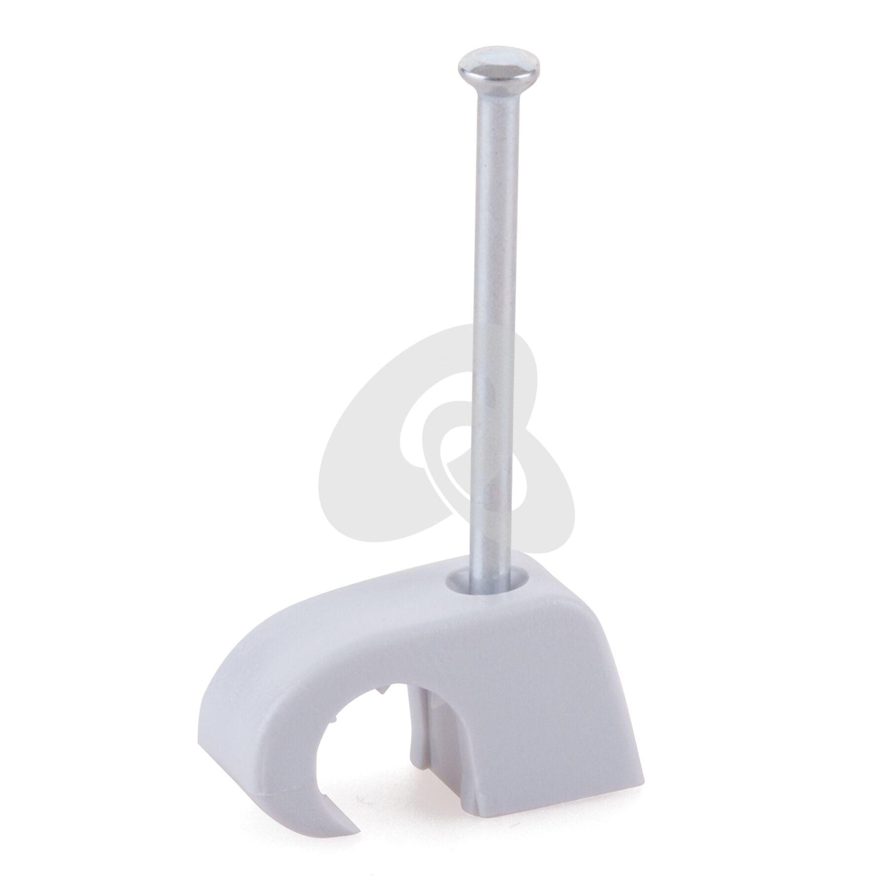 Nagelschelle NS 12 RAL 7035 kabelgrau 100 Stück, Schrauben | Günstige Nagelschelle NS 12 RAL 7035 kabelgrau 100 Stück, Schrauben | Günstige